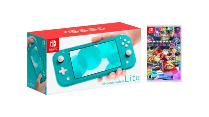 Nintendo Switch Lite Bundle With Mario Kart 8 Deluxe Game 