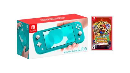 Nintendo Switch Lite Bundle With Paper Mario: The Thousand-Year Door Game 