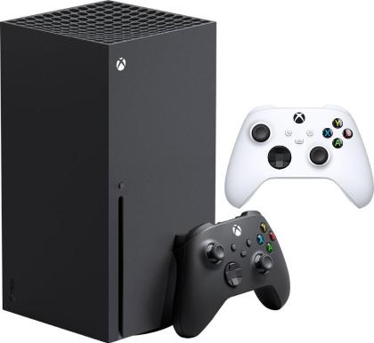 Xbox Series X 1TB Gaming Console & White Controller (Total of 2 Controllers Included) 