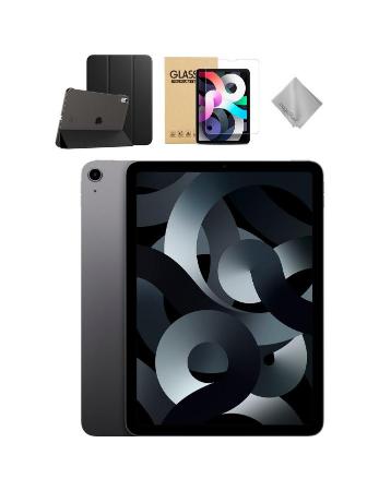 Apple - 10.9-Inch iPad Air - Latest Model - (5th Generation) with Wi-Fi - 256GB - Space Gray With Black Case Bundle 