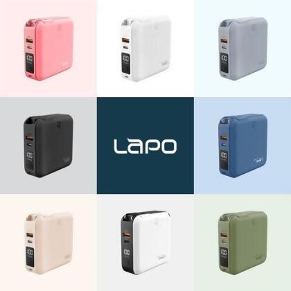 【LaPO】WT-03CM All in 1 PD無線充電行動電源(二代升級款) - 奶茶色 