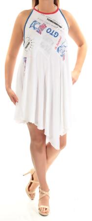Free People Womens Printed Spaghetti Straps Casual Dress 