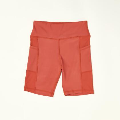 Over-Time Recycled Poly Biker Shorts in Hotsauce alternate image