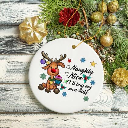Funny and Playful Quote Christmas Ornament alternate image