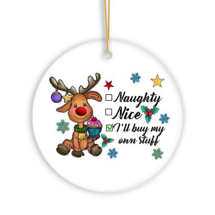 Funny and Playful Quote Christmas Ornament alternate image