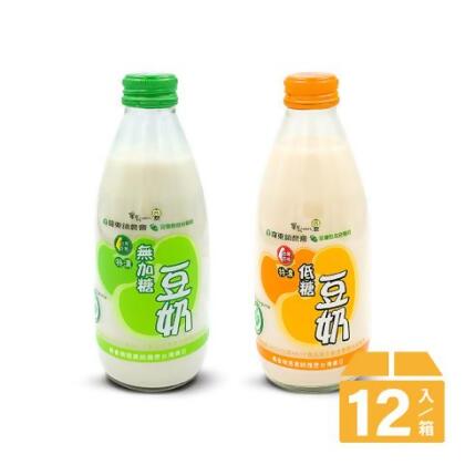 【羅東鎮農會】羅董特濃台灣豆奶 - 無糖 / 低糖 (12瓶/箱) - 低糖 