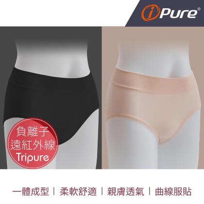 ipure 無縫機能內褲 (中腰5件組)-膚色 , LXL 