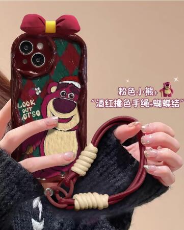 酒紅色聖誕款手機殼加手掛繩 優惠299免運 