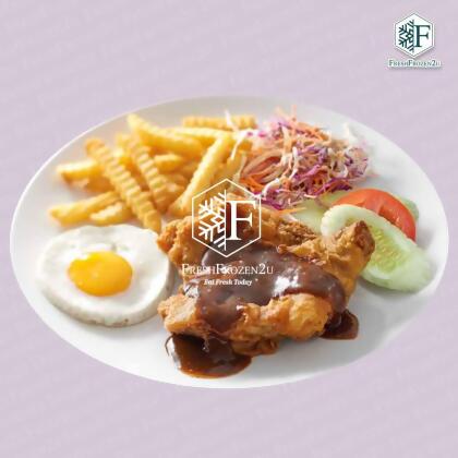 Chicken Chop Black Pepper 黑胡椒鸡排 (Halal) 