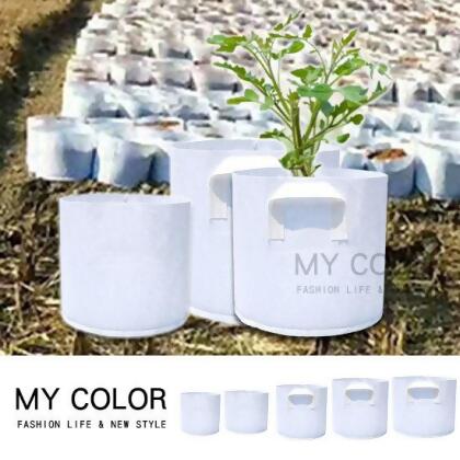 植樹袋 美植袋 移植袋 種植袋 不織布 育苗袋 植物袋 植栽袋 無紡布 有提把/無提把 DIY種植 透氣美植袋♚MY COLOR♚【J073】 