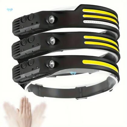 【喜挖】2PCS LED Rechargeable Headlamp, 230°WIDe Beam Head Lamp 