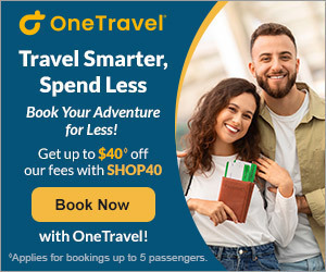 Take up to $40◊ off our fees on Flights with the code SHOP40. Book Now! 