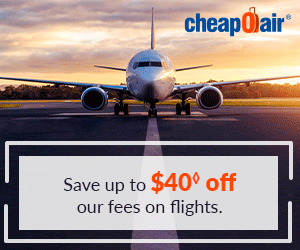 Save up to $40◊ off our Fees on Flights. Use Special Coupon SHOP40.
