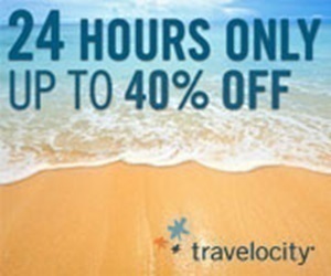 Travelocity. 24 Hours Only. Up to 40% off.