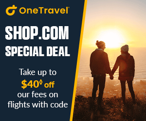 Take up to $40◊ off our fees on Flights with the code SHOP40. Book Now!