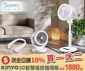 晴天小舖 好評熱銷【買就送無葉掛脖風扇】KINYO 3D智慧搖控循環扇 空氣循環扇 循環扇 電風扇 立扇 搖控風扇 節能風扇 智能循環扇【Z0194】