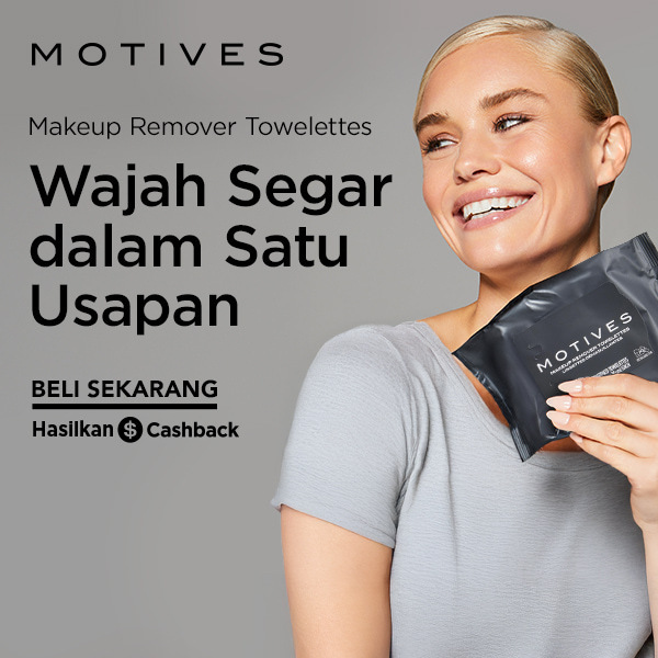 Motives™ Makeup Remover Towelettes Wajah Segar dalam Satu Usapan Beli Sekarang