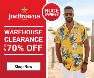 JoeBrowns Huge Savings Warehouse clearance up to 70% off Shop Now