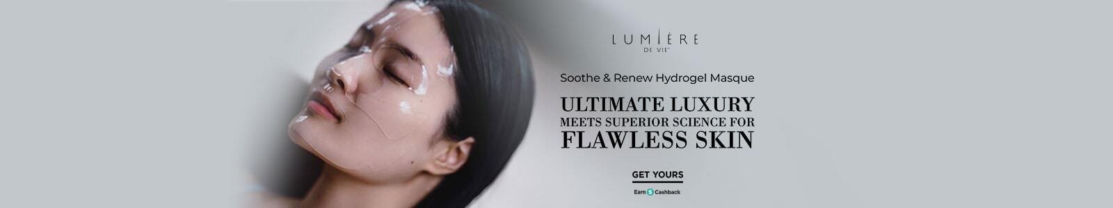 Soothe & Renew Hydrogel Masque Ultimate luxury meets superior science for flawless skin Get Yours