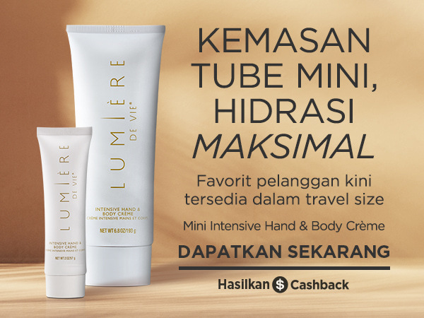 Lumiere de Vie Mini Intensive Hand & Body Crème Kemasan Tube Mini, Hidrasi Maksimal. Favorit pelanggan kini tersedia dalam travel size Dapatkan Milikmu