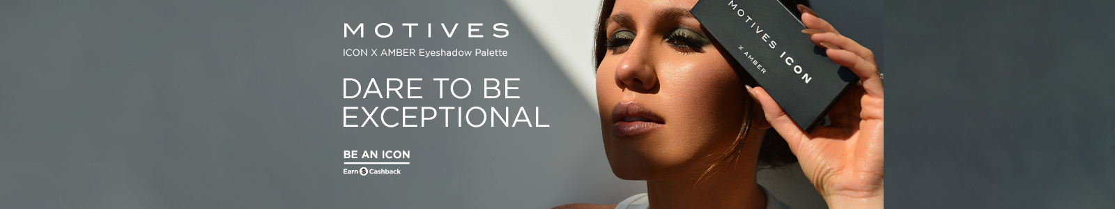 ICON X AMBER Eyeshadow Palette Dare to be Exceptional Burst: Six elevated neutrals Be an Icon