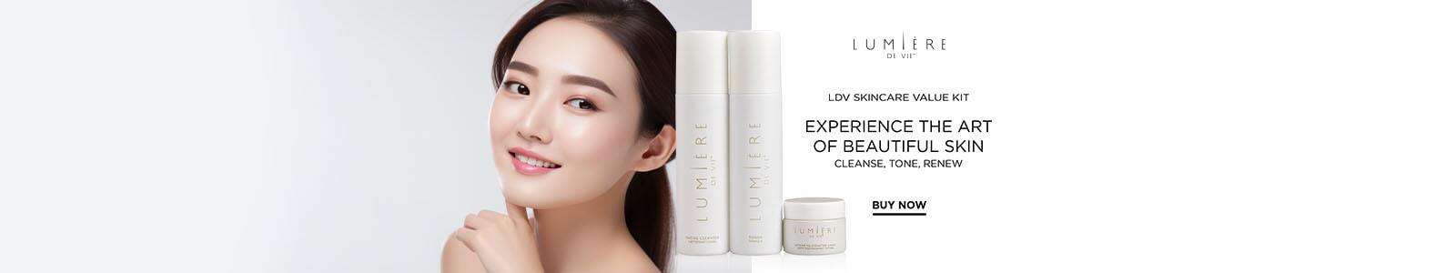 Experience the Art of Beautiful Skin – Cleanse, Tone, Renew LDV Skincare Value Kit Buy Now