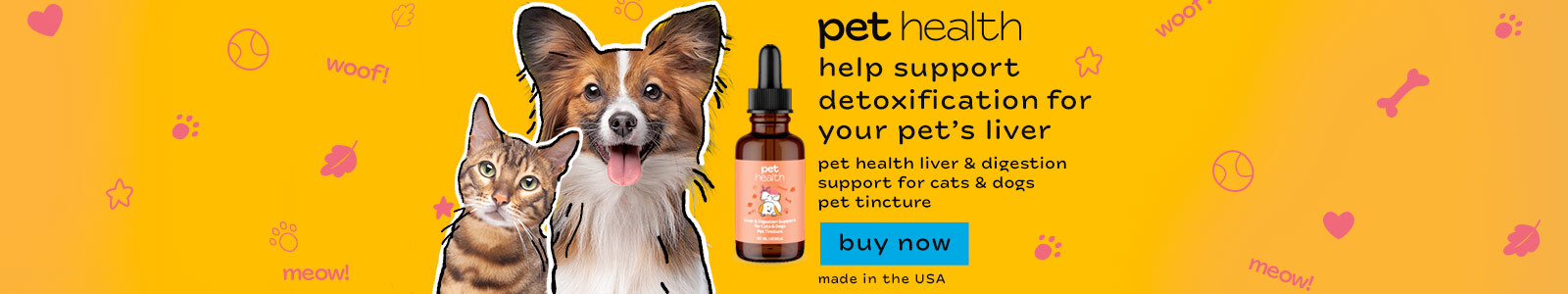 Pet Health Liver & Digestion Support for Cats & Dogs Pet Tincture Help support detoxification for your pet’s liver Buy Now Made in the USA