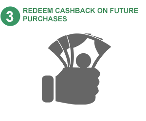 Redeem Cashback on future purchases