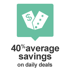 40% average savings on daily deals