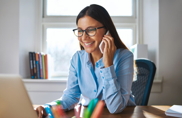 Woman on phone
