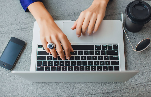 Using a laptop