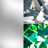 Silver | Clear & Green